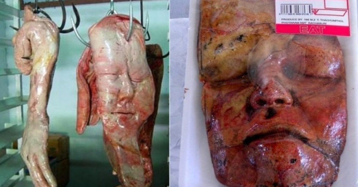 En Bangkok se vende carne humana